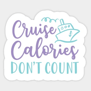 Cruise Calories Don't Count Beach Vacation Fitness Funny Sticker